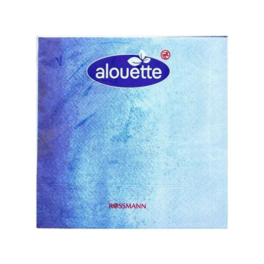 Alouette Blue Gradient Paper Napkins - 20 Pack Decorative Disposable Service Napkins for Parties & Events