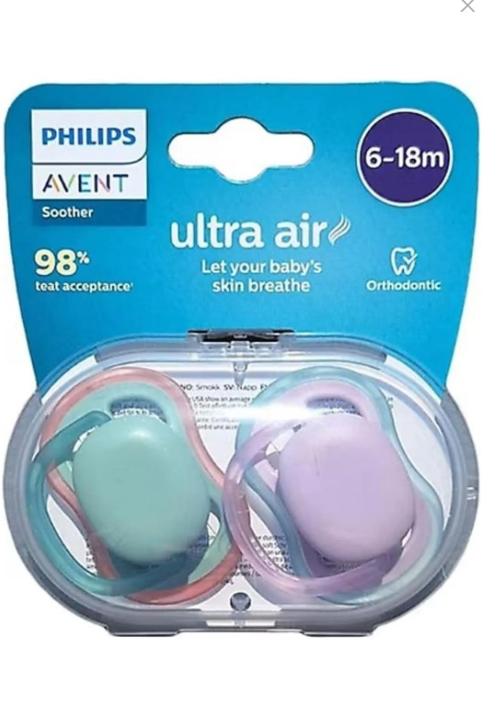 Philips Avent Ultra Air Breathable Pacifier 6-18M 2-Pack