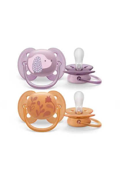 Philips Avent Ultra Soft Pacifier 6-18M 2-Pack (Orange & Purple)
