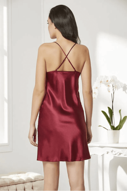 Pierre Cardin 860 Burgundy Nightgown with Soft Fabric