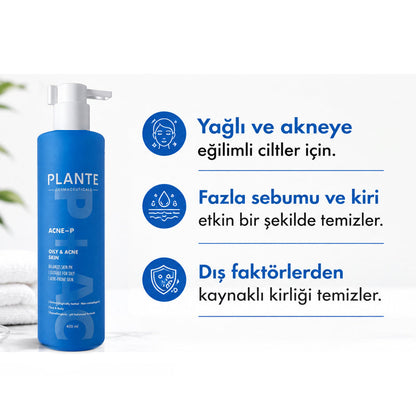Plante Cosmetics Purifying Face Wash Gel for Oily Skin 400 ml