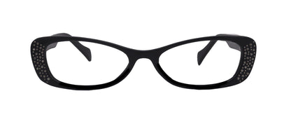 Premium Reading Glasses High End Reading Glass,  Small Frame Black  +1.25 to +3.00 magnifying glasses, Cat Eye. optical Frames