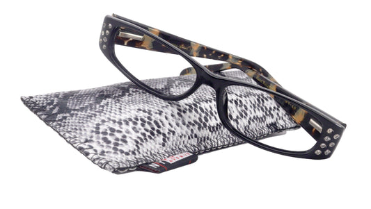Premium Reading Glasses High End Reading Glass,  Small Frame Black  +1.25 to +3.00 magnifying glasses, Cat Eye. optical Frames