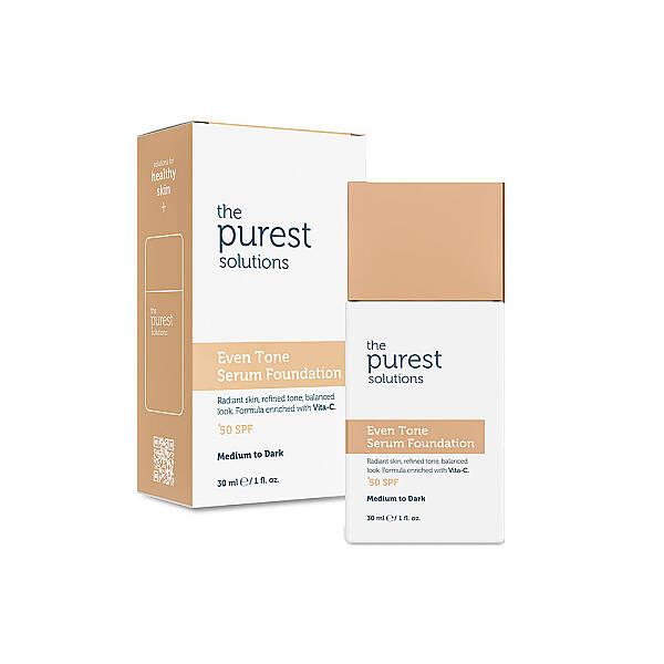 The Purest Solutions Even Tone Serum Foundation SPF50 Medium-Dark 30ml