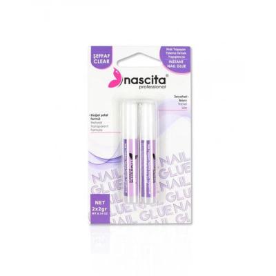 Nascita _effaf: Clear False Nail Adhesive - Strong, Long Lasting Artificial Nail Glue for Professional Nail Art, Bubble-Free Application