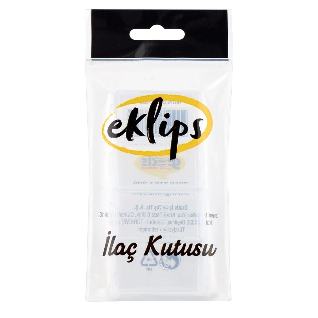 Eklips Daily Pill Box 4-Compartment Travel Organizer