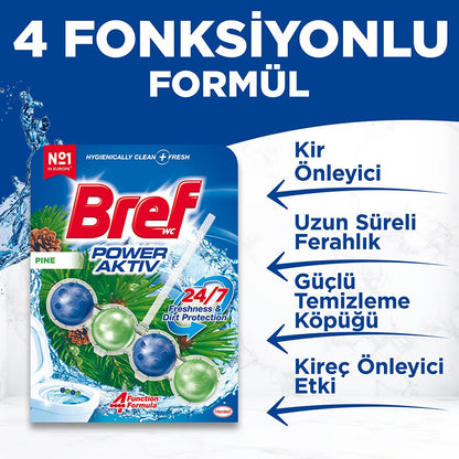 Bref Power Aktiv: Limescale Prevention Toilet Bowl Cleaner Block for Long-Lasting Freshness & Sparkling Clean Bathroom