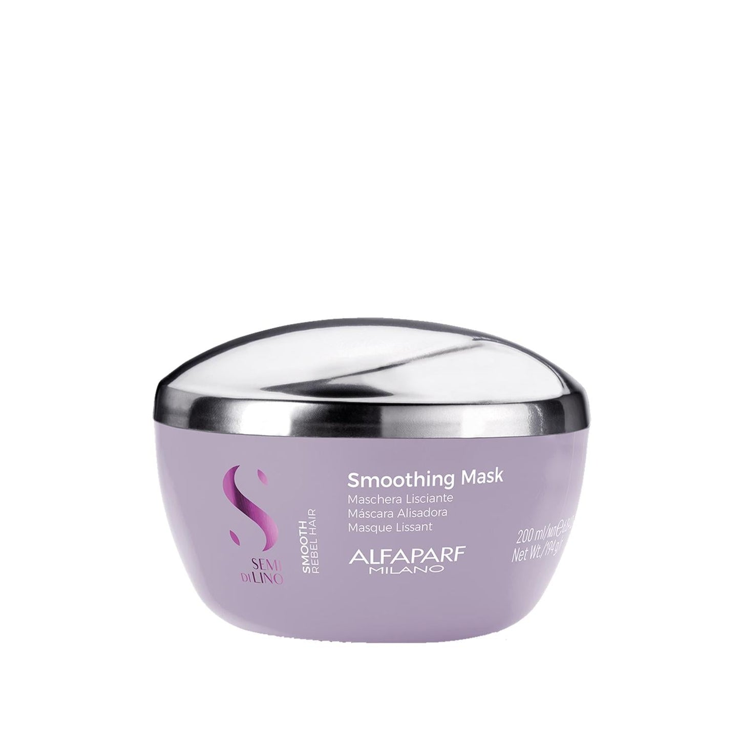 Alfaparf Semi Di Lino Smooth Smoothing Hair Mask - Nourishing & Smoothing Treatment for Frizzy Hair, 200ml