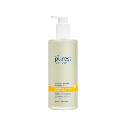 The Purest Solutions Salicylic Acid Cleansing Gel for Oily & Combination Skin - 400ml Acne Treatment & Blackhead Removal