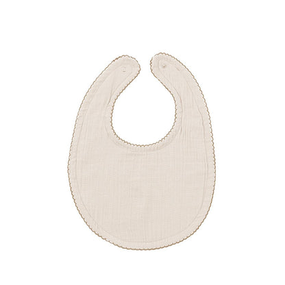 Babyjem Muslin Baby Bib with Teething Ring - Soft, Adjustable, and Hypoallergenic Cotton Bib for Teething Babies