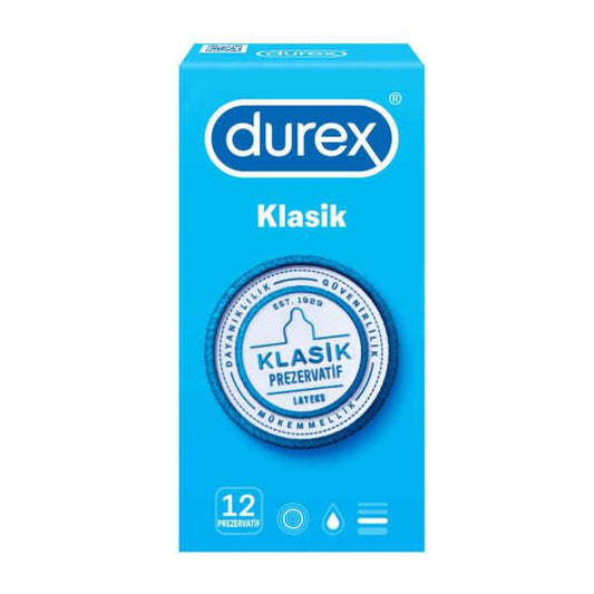 Durex Klasik Condoms - Trusted Contraception & STI Protection - 12 Count