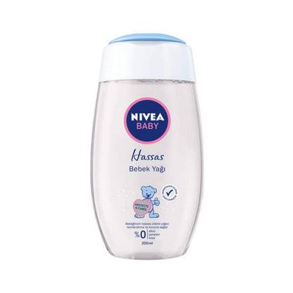 Nivea Baby Oil: Gentle & Moisturizing Baby Massage Oil for Sensitive Skin | Natural Almond Oil for Dry Skin Relief