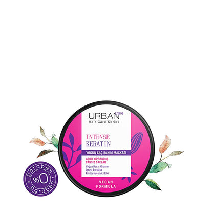 Urban Care Intense Keratin Hair Care Mask - Intensive Repair for Damaged Hair, Vegan & Paraben-Free
