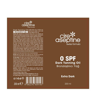 Cire Aseptine Bronzing Oil for a Deep Golden Glow 200 ml