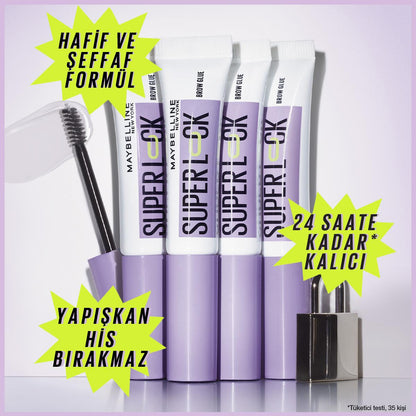 Maybelline Super Lock Brow Glue: 24H Laminated Eyebrow Mascara for Defined, Sweat & Smudge Proof, All Day Eyebrow Styling & Shaping