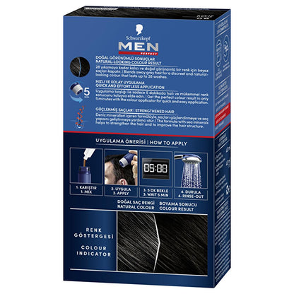 Men Perfect Hair Dye - Quick & Easy Application for Natural Look - Men's Hair Color, Gray Coverage