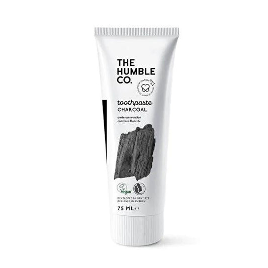 Humble Brush Natural Charcoal Toothpaste - 75ml, Natural Ingredients for Oral Hygiene & Whitening