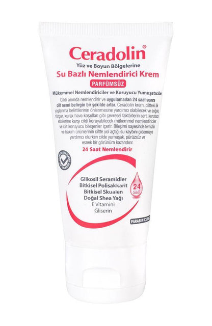 Ceradolin Fragrance-Free Moisturizing Cream for Dry, Sensitive Skin - 50ml, Hydrating, Non-Greasy, for Babies & Adults