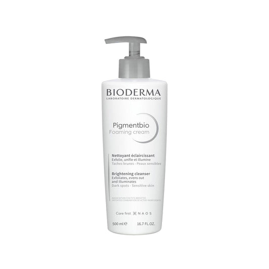Bioderma Pigmentbio Foaming Cream Facial Cleanser - Gentle Peeling Effect for Brighter Complexion, 500ml