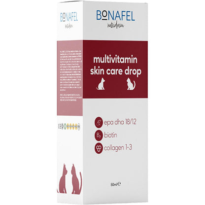 Bonafel Omega-3 Pet Supplement for Skin & Coat Health - Liquid Formula for Cats & Dogs