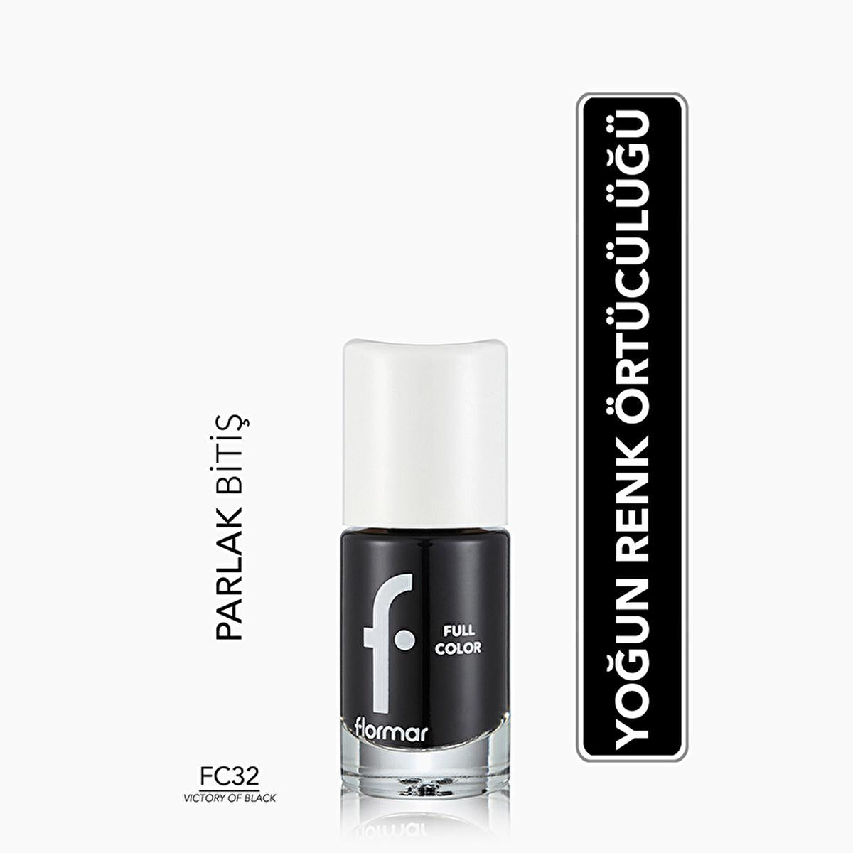 Flormar Full Color Extra Pigmented Nail Polish - High Pigmentation Nail Polish for Long-Lasting Color