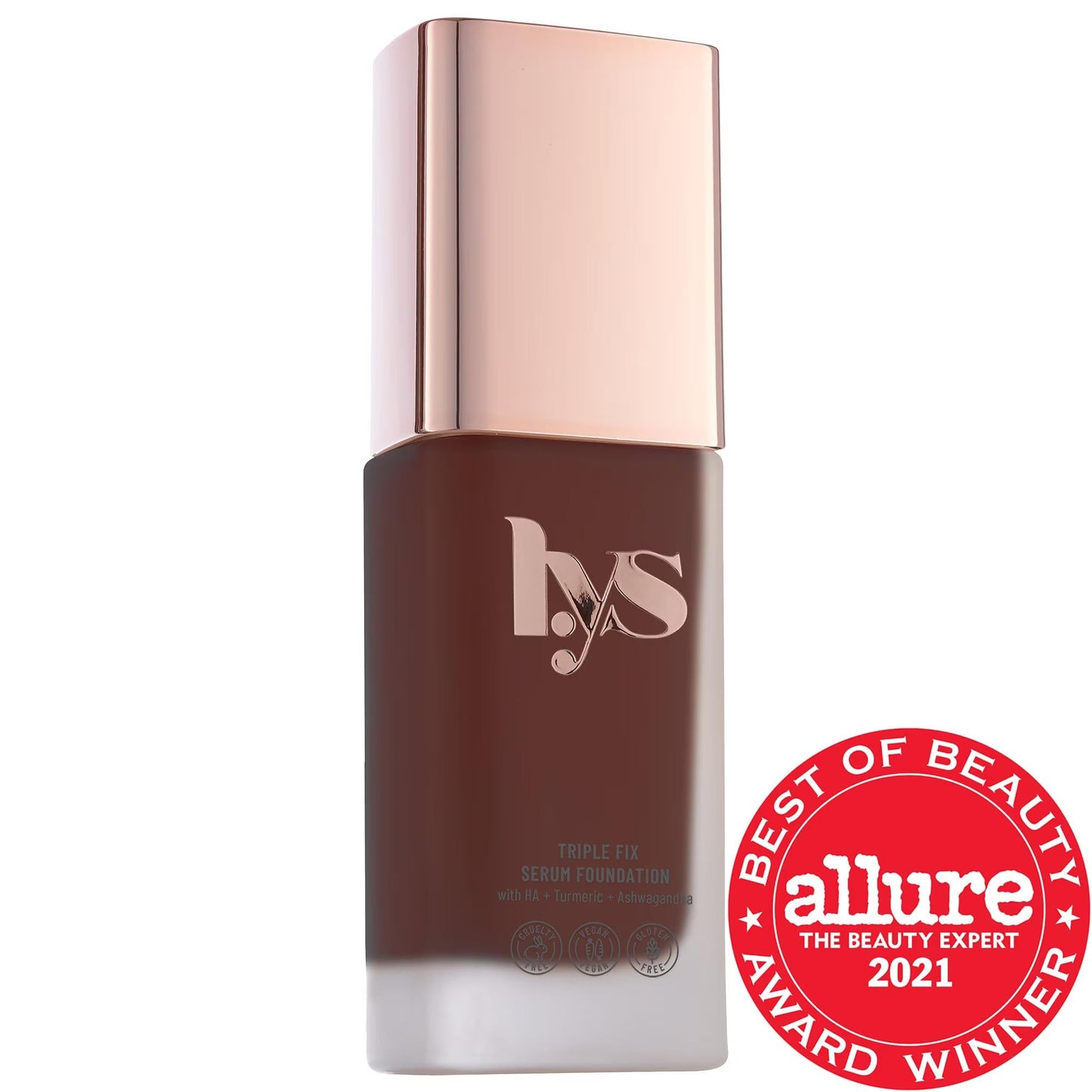 Triple Fix Serum Foundation: Clean, Vegan Makeup with Hyaluronic Acid & Turmeric for Radiant, Natural Coverage