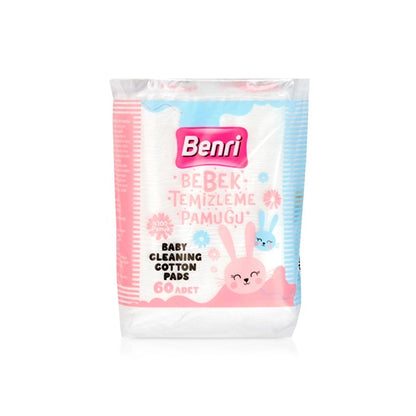 Benri Baby Cleansing Cotton Pads for Gentle Care 60 Count