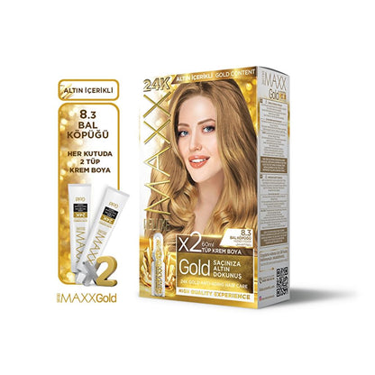 Maxx Deluxe Golden Beauty Hair Color 8.3 Honey Foam