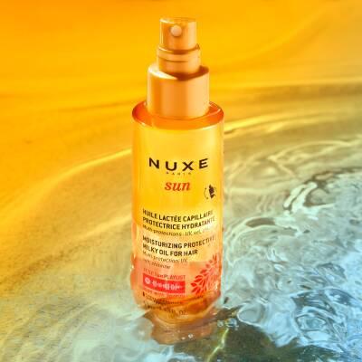 Nuxe Sun: UV Protection Moisturizing Hair Oil - Water Resistant Beach & Summer Hair Care, Protects from Sun, Salt & Chlorine - 3.38 fl oz