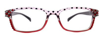 Reading Glasses Women W Genuine European Crystals Square  NY Fifth Avenue