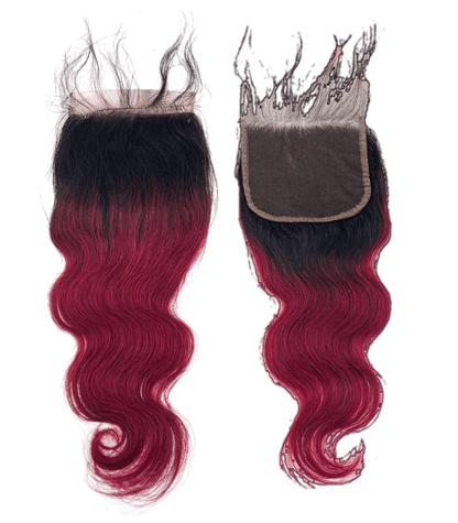 Rio Body Wave 5x5 Closure Hairpiece, Wine - Choose Size