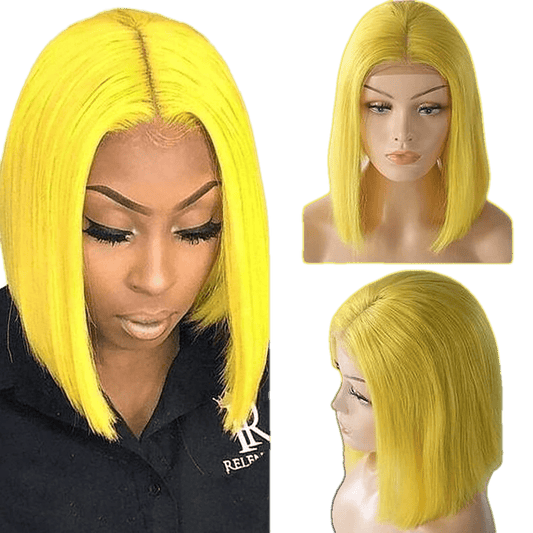 Rio Lace Front U-Part Human Hair Bob Wig, Straight - Choose Size
