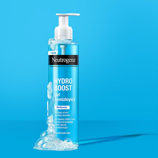 Neutrogena Hydro Boost: Fragrance-Free, Hydrating Gel Cleanser for Sensitive Skin | Hyaluronic Acid Face Wash, Gentle & Moisturizing