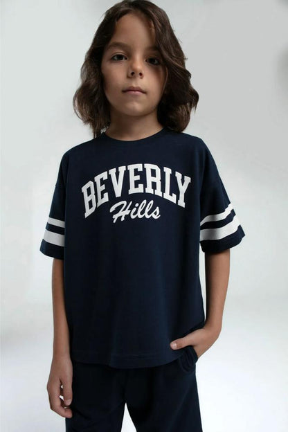 Rolly Polly Teen Boys Navy Bermuda Set with Breathable Fabric