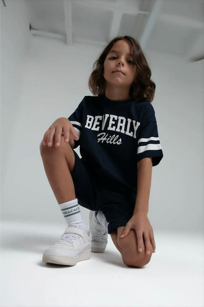 Rolly Polly Teen Boys Navy Bermuda Set with Breathable Fabric