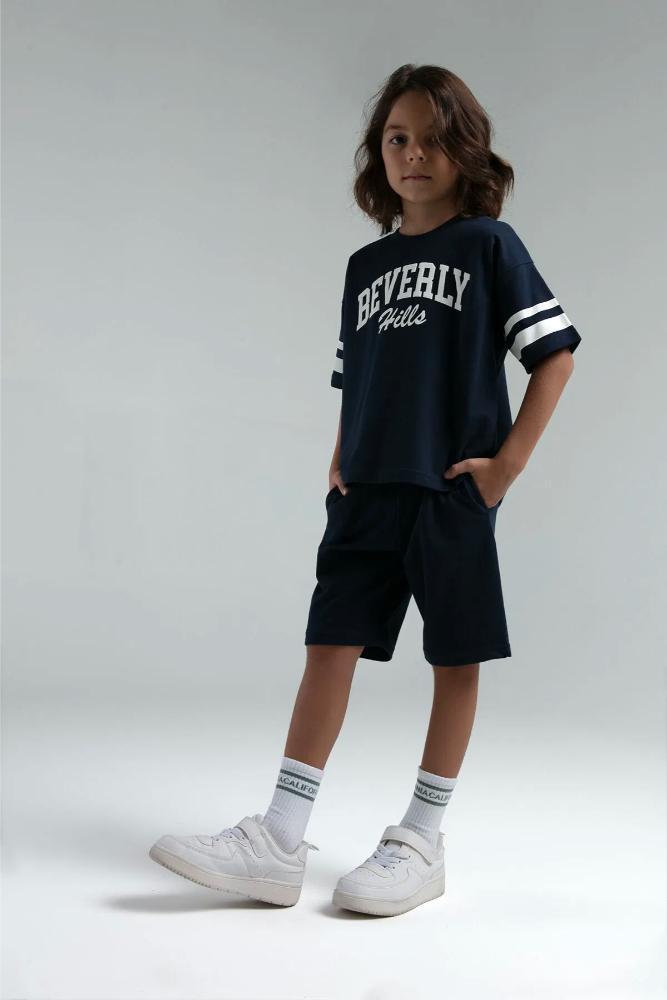 Rolly Polly Teen Boys Navy Bermuda Set with Breathable Fabric