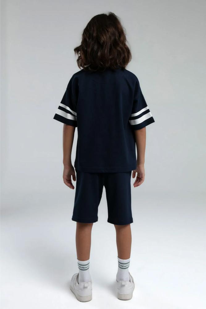 Rolly Polly Teen Boys Navy Bermuda Set with Breathable Fabric