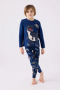 Roly Poly Boys Long Sleeve Pajama Set in Dark Indigo