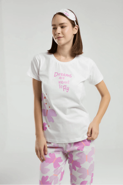 Roly Poly RP3597-S Women's Pajama Set in White