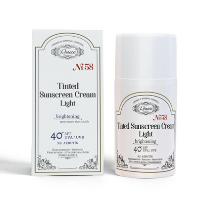 Rosece No58 Tinted Mineral Sunscreen SPF 40+ Light 50 ml