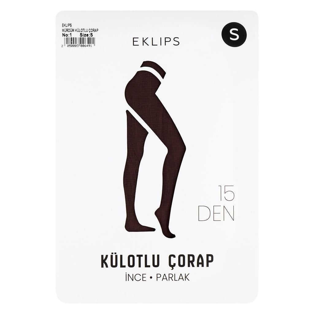 Eklips Plum Pantyhose Soft Stretch Opaque Tights Size S