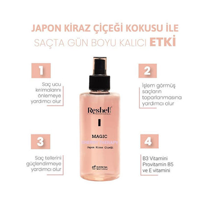 Reshell Magic Cherry Therapy Hair Care Spray - Nourishing, Keratin & Vitamin Enriched for Damaged Hair