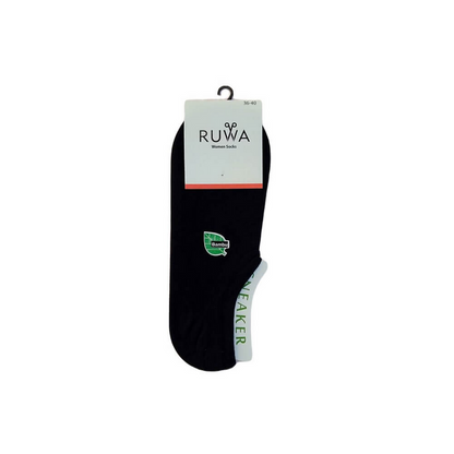 Ruwa 203 Women's Sneaker Socks - Breathable Black Low-Cut