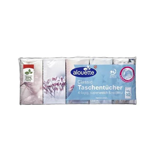 Alouette Soft Facial Tissues - 150 Count 10-Pack: Gentle, Unscented Disposable Tissues for Everyday Use