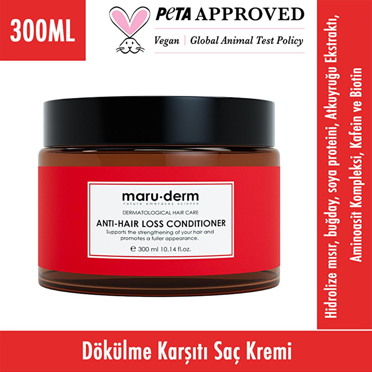 Maruderm Anti-Hair Loss Hair Cream 300ml - Nourishes & Stimulates Hair Growth, Enhances Shine & Strength