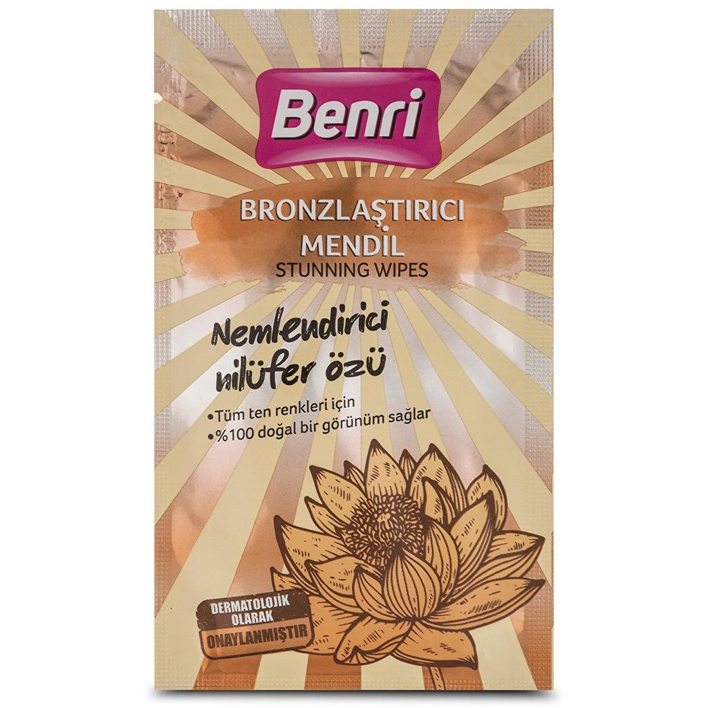Benri Bronzing Wipe for a Natural-Looking Tan, 1 Piece