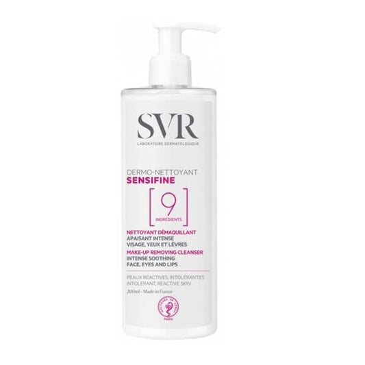 SVR Sensifine Dermo Nettoyant Facial Cleanser & Makeup Remover - Gentle, Dermatologically Tested, 400ml