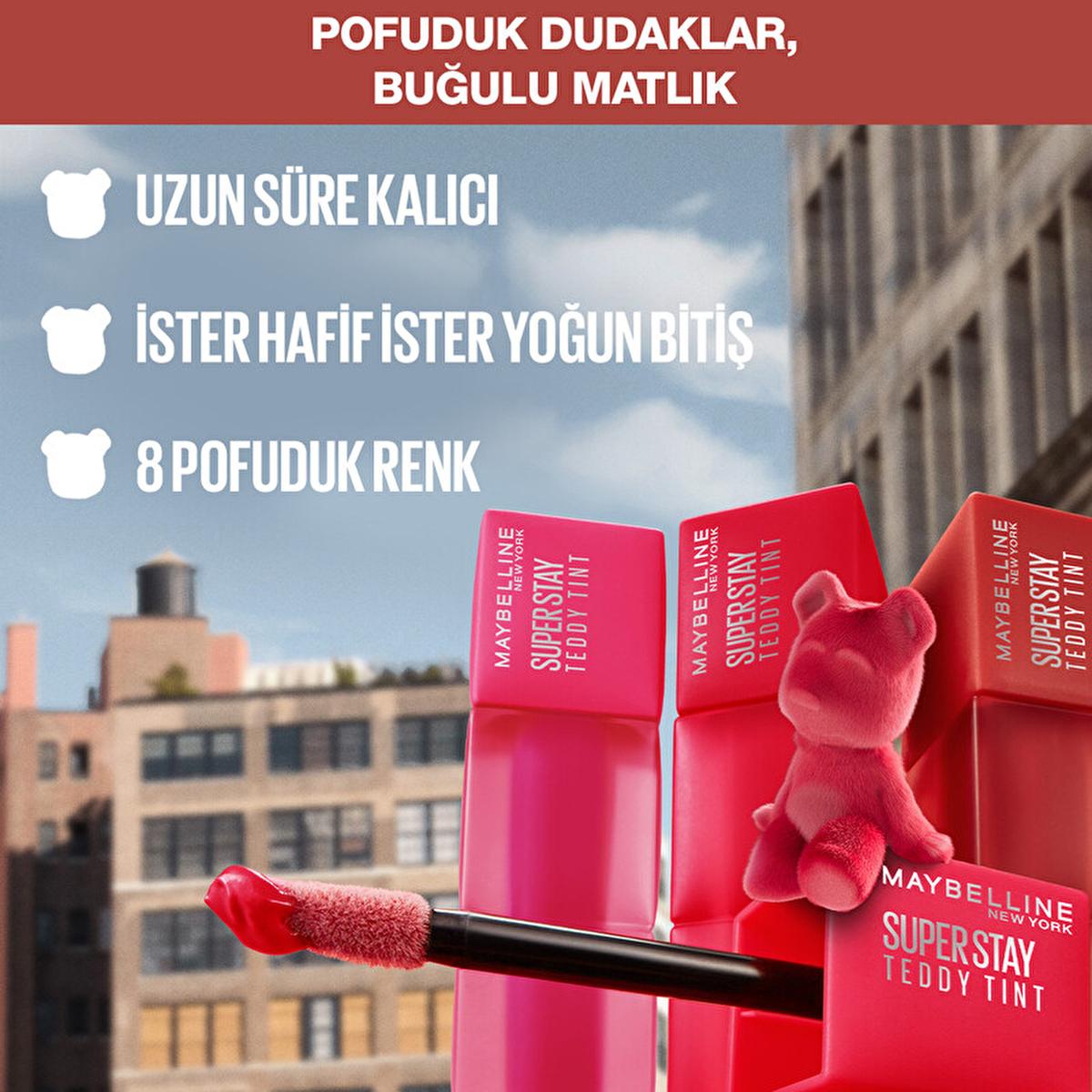 Maybelline Super Stay Teddy Tint: Long Lasting Matte Lip Tint, Buildable Coverage & Versatile Color Ð All-Day Confidence.