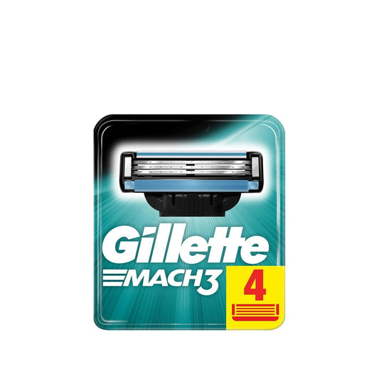 Gillette Mach3 Replacement Razor Blades 4-Pack for Men - High-Quality Shaving Experience