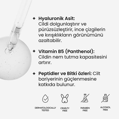 Routine+ Hyaluronic Acid Serum with Vitamin B5 - 24 Hour Deep Hydration, Vegan & Cruelty-Free Skincare